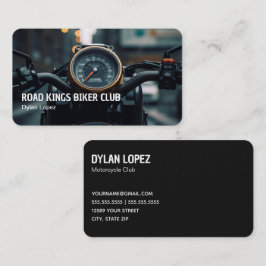 バイクもしくは自転車に乗る人クラブバイク 名刺