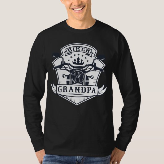 バイクもしくは自転車に乗る人グランドパバッジオートバイライダー Tシャツ (正面)