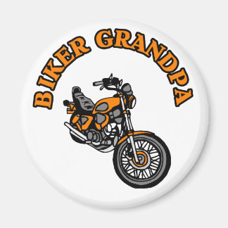 バイクもしくは自転車に乗る人グランパ マグネット