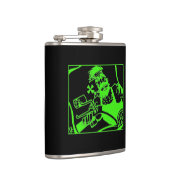 バイクもしくは自転車に乗る人グリーンブラック包まれたフラスコ フラスク (右)