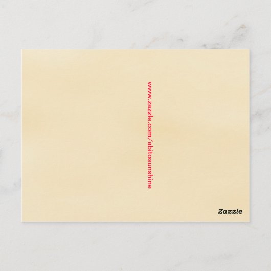 バイクもしくは自転車に乗る人サイクリストハッピーバースデー ポストカード (裏面)