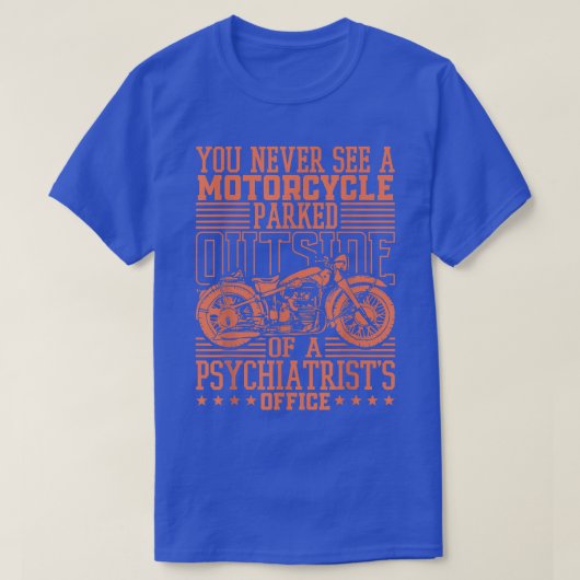 バイクもしくは自転車に乗る人サイクリングオートバイモーターサイクル Tシャツ (デザイン正面)