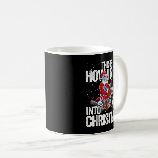 バイクもしくは自転車に乗る人サンタクロースメンボーイズオートバイバイクCh コーヒーマグカップ (正面右)