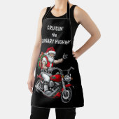 バイクもしくは自転車に乗る人サンタクロース エプロン (インサイチュ)