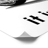 バイクもしくは自転車に乗る人サンタクロース ポスター (角)