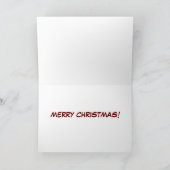 バイクもしくは自転車に乗る人サンタ シーズンカード (内部)