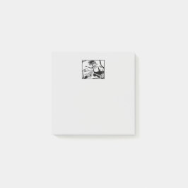 バイクもしくは自転車に乗る人シックなグレーのノートパッド ポストイット