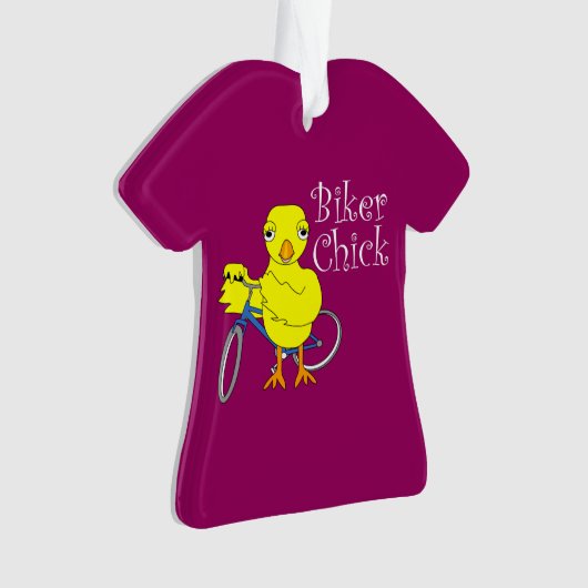 バイクもしくは自転車に乗る人シック文字 オーナメント (正面)