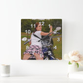 バイクもしくは自転車に乗る人シック – ウォールクロック (ホーム)