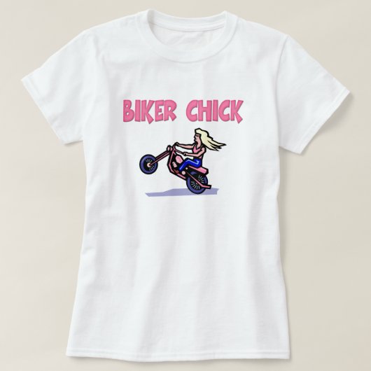 バイクもしくは自転車に乗る人シックTシャツ Tシャツ (デザイン正面)