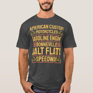 バイクもしくは自転車に乗る人シャ男性へツウィメンズボンネビルソルトフラッツM Tシャツ