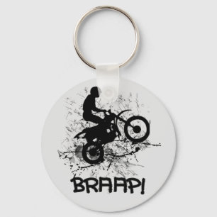 バイクもしくは自転車に乗る人ズモトクロスダートバイクもしくは自転車に乗る人ズマッド(ばちゃばちゃ)跳 キーホルダー