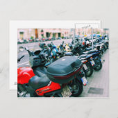 バイクもしくは自転車に乗る人ズローバルセロナポストカード ポストカード (正面/裏面)