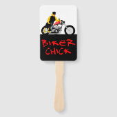 バイクもしくは自転車に乗る人チックオートバイに座る ハンドファン (正面)