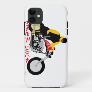 バイクもしくは自転車に乗る人チックオートバイに座る iPhone 11 ケース