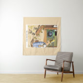 バイクもしくは自転車に乗る人チックカーキタペストリー タペストリー (インサイチュ(横))