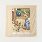 バイクもしくは自転車に乗る人チックカーキタペストリー タペストリー (正面)