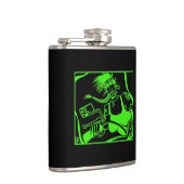 バイクもしくは自転車に乗る人チックグリーンブラック包まれたフラスコ フラスク (右)