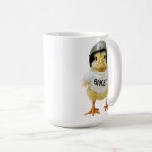 バイクもしくは自転車に乗る人チックスおもしろいユナイトバイライダーウーマンma コーヒーマグカップ (正面右)
