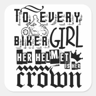 バイクもしくは自転車に乗る人チックステッカー スクエアシール