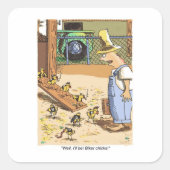 バイクもしくは自転車に乗る人チックス大型スクエアスティッカー スクエアシール (正面)