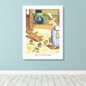 バイクもしくは自転車に乗る人チックス白いキャンバス印刷 キャンバスプリント (インサイチュ (ウッドフロア))