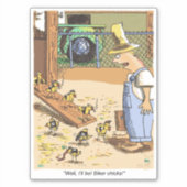 バイクもしくは自転車に乗る人チックス輪郭シール シール (正面)