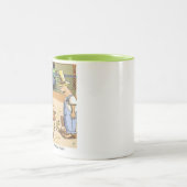 バイクもしくは自転車に乗る人チックス「ザオリジナル」2つのトーンマグ ツートーンマグカップ (中央)