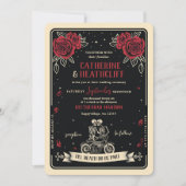 バイクもしくは自転車に乗る人ティルデスタロット結婚式招待状 招待状 (正面)