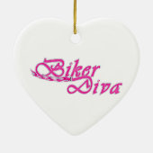 バイクもしくは自転車に乗る人ディバ セラミックオーナメント (裏面)