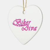 バイクもしくは自転車に乗る人ディバ セラミックオーナメント (左)