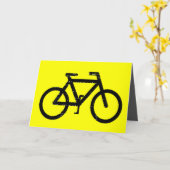 バイクもしくは自転車に乗る人ドゥードファーザーズデイカード カード (黄色い花)