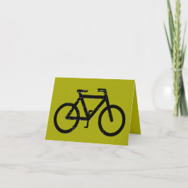 バイクもしくは自転車に乗る人ドゥード誕生日カード カード