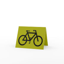 バイクもしくは自転車に乗る人ドゥード誕生日カード