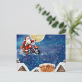 バイクもしくは自転車に乗る人バイク ポストカード (スタンド正面)