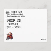 バイクもしくは自転車に乗る人バイク ポストカード (裏面)