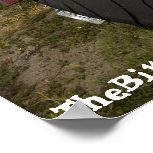 バイクもしくは自転車に乗る人バベポスターブルネットバイクもしくは自転車に乗る人バベ ポスター (角)