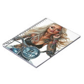 バイクもしくは自転車に乗る人バベ12 ノートブック (左側)