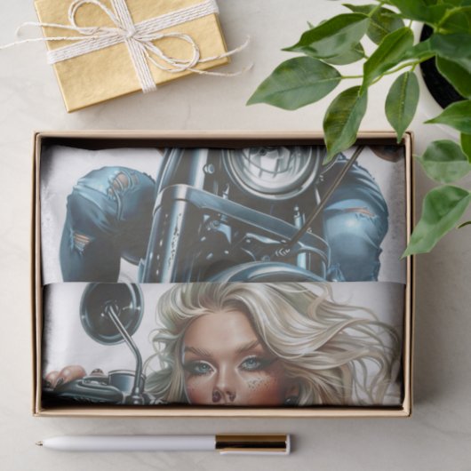 バイクもしくは自転車に乗る人バベ14 薄葉紙 (ギフト)