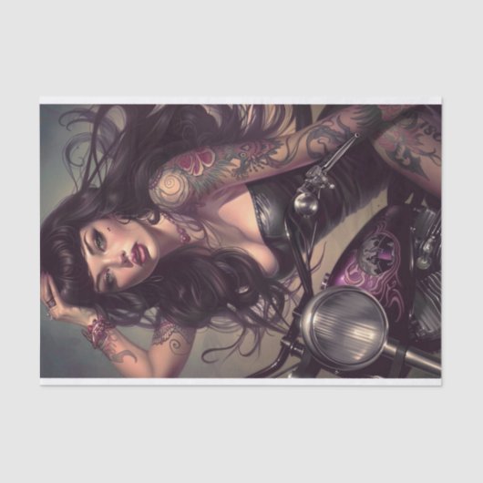 バイクもしくは自転車に乗る人バベ16 薄葉紙 (正面)