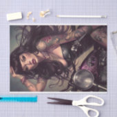 バイクもしくは自転車に乗る人バベ16 薄葉紙 (クラフト)