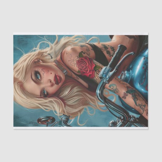 バイクもしくは自転車に乗る人バベ4 薄葉紙 (正面)