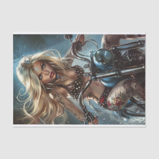 バイクもしくは自転車に乗る人バベ5 薄葉紙 (正面)