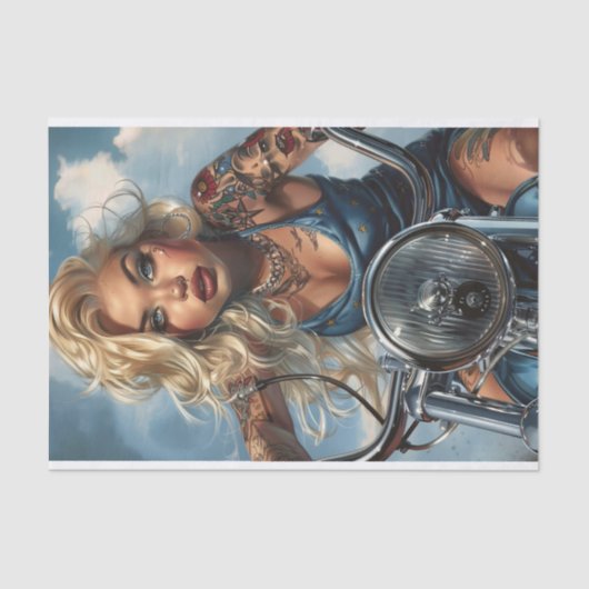 バイクもしくは自転車に乗る人バベ6 薄葉紙 (正面)