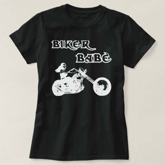 バイクもしくは自転車に乗る人バベ Tシャツ (デザイン正面)