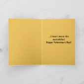 バイクもしくは自転車に乗る人バレンタインデー シーズンカード (内部)