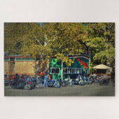 バイクもしくは自転車に乗る人バー ジグソーパズル (横)