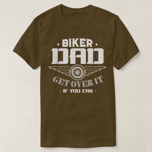 バイクもしくは自転車に乗る人パパはもしできる Tシャツ (デザイン正面)