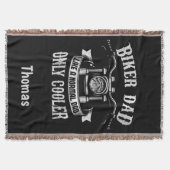 バイクもしくは自転車に乗る人パパは通常のパパのみクール スローブランケット (正面)