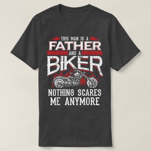 バイクもしくは自転車に乗る人パパファーザーズデイオートバイナススカレスフー Tシャツ (デザイン正面)